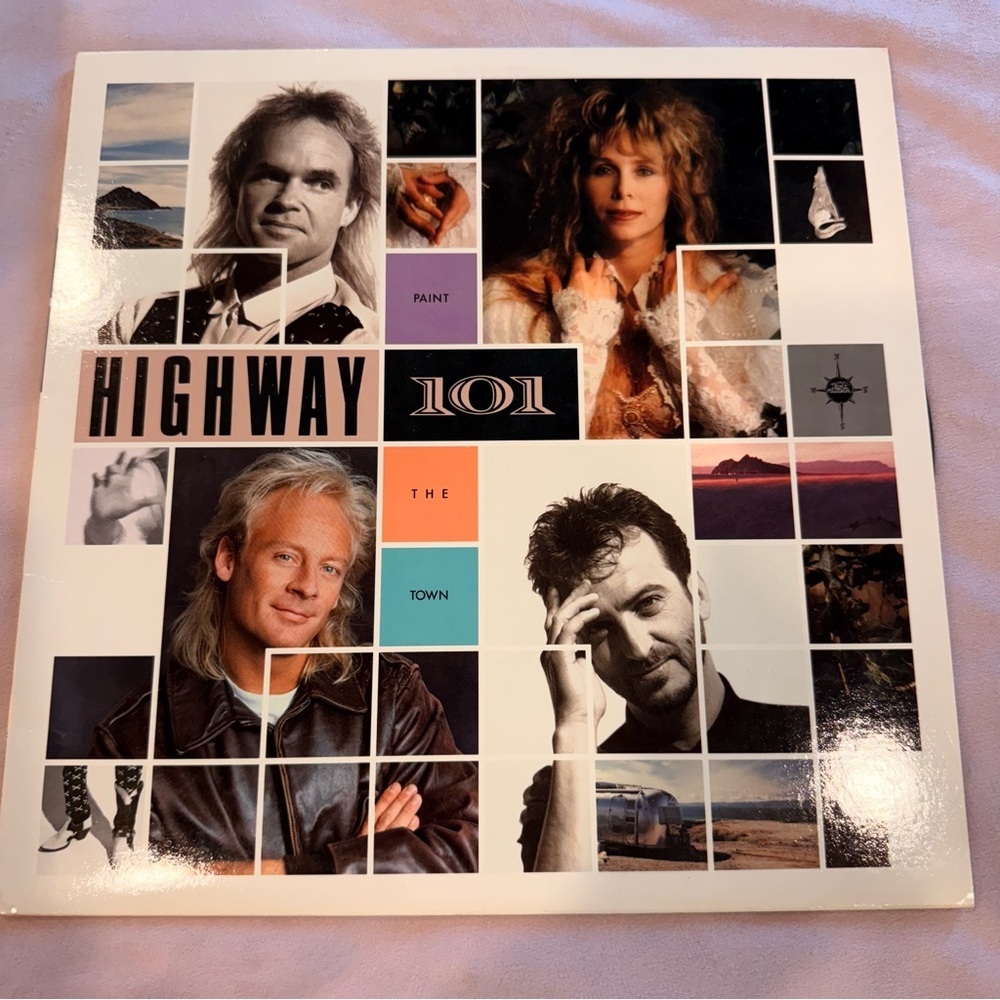 Warner Bros. Highway 101 Vinyl Record - Black and White Cover